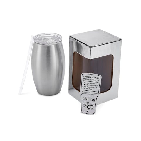 15oz Barrel Tumbler (Stainless Steel) - Ninja Transfers