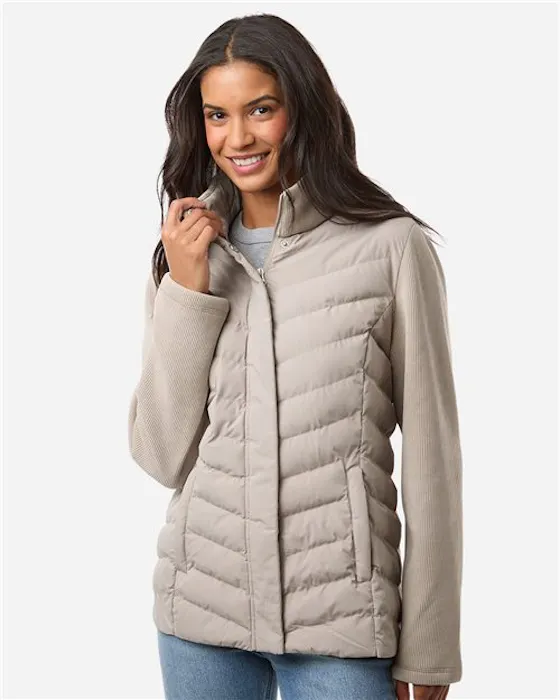 Weatherproof W26719 Women's Mixed Media Chevron Jacket