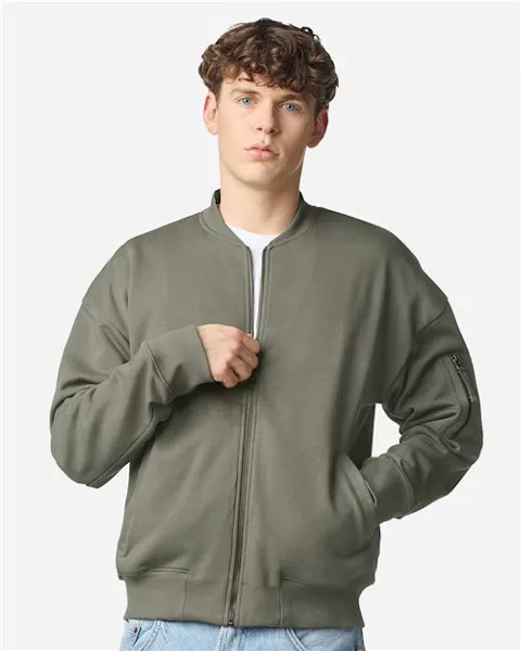 American Apparel FTJ77 Unisex French Terry Bomber Jacket