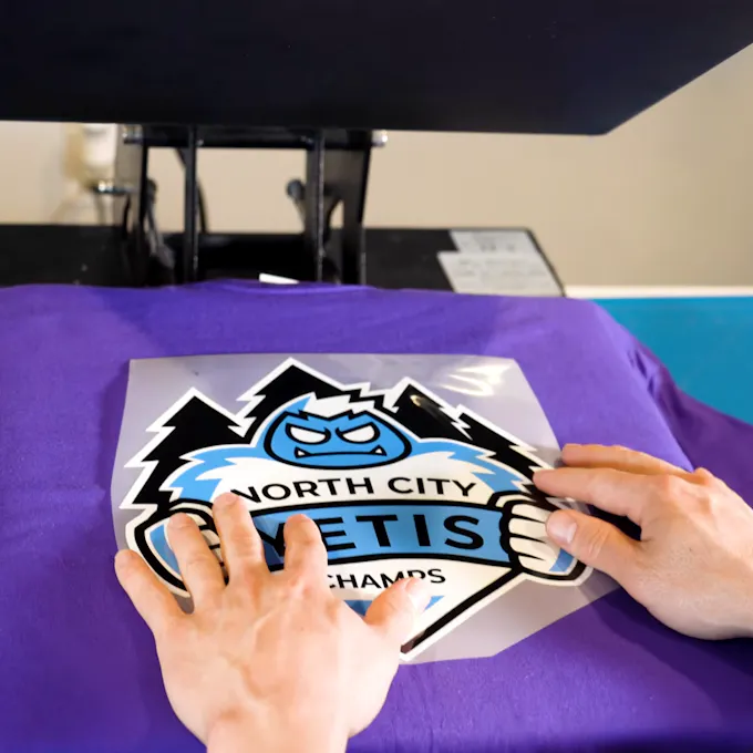 1. Position Your Design — heat press