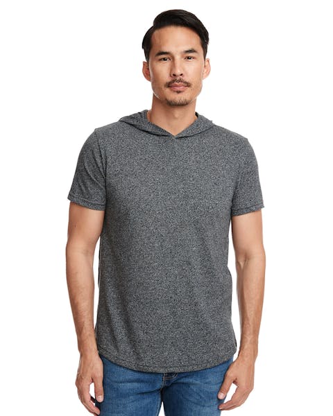 Next Level 2022 Camiseta unisex de manga corta con capucha Mock Twist