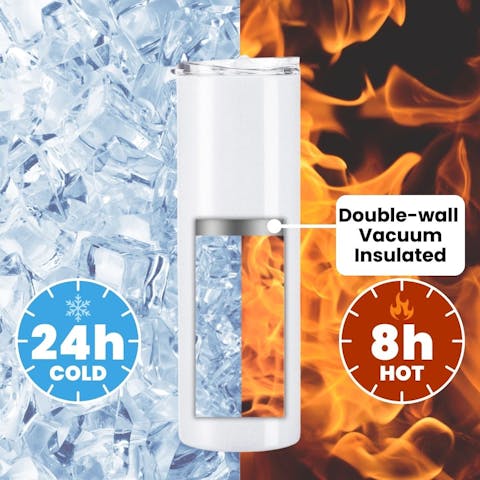 20oz Skinny Glow In The Dark, Green - Ninja Transfers