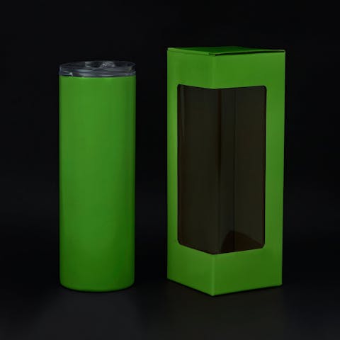 20oz Skinny Glow In The Dark, Green - Ninja Transfers