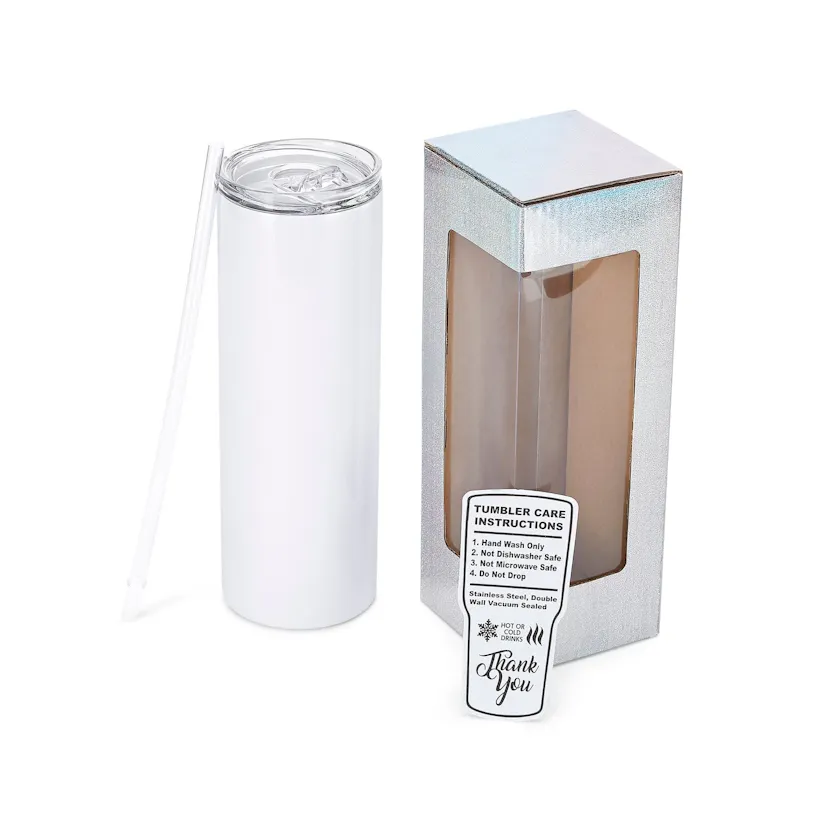 20oz Skinny Tumbler Glitter Shimmer - Ninja Transfers