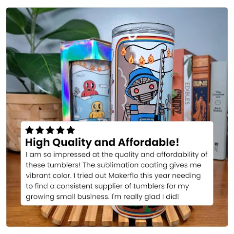 20oz Skinny Tumbler (Polycoated) - Ninja Transfers