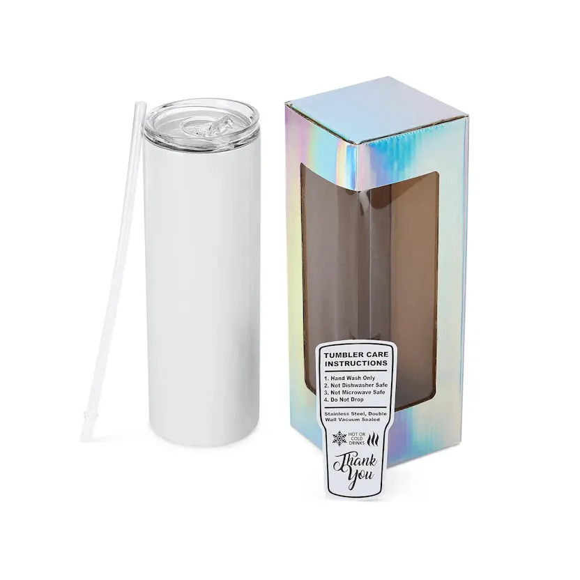 20oz Skinny Tumbler (Polycoated) - Ninja Transfers