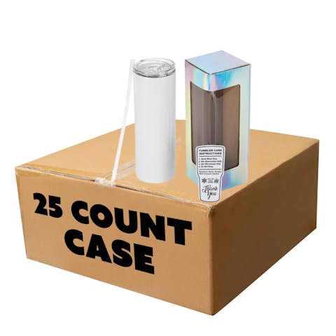 20oz Skinny Tumbler (Polycoated) - Ninja Transfers