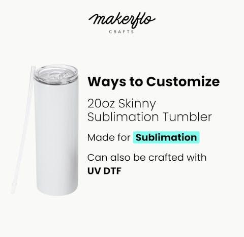 20oz Skinny Tumbler (Polycoated) - Ninja Transfers