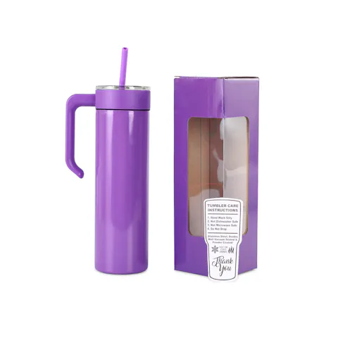 Vaso delgado de 20 oz (recubierto de polvo)