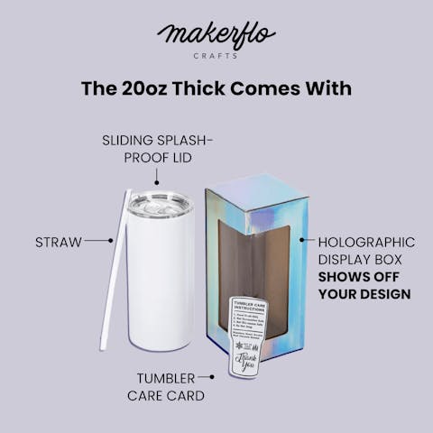 20oz Thick Tumbler (Polycoated) - Ninja Transfers