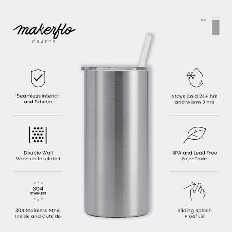 20oz Thick Tumbler (Stainless Steel) - Ninja Transfers