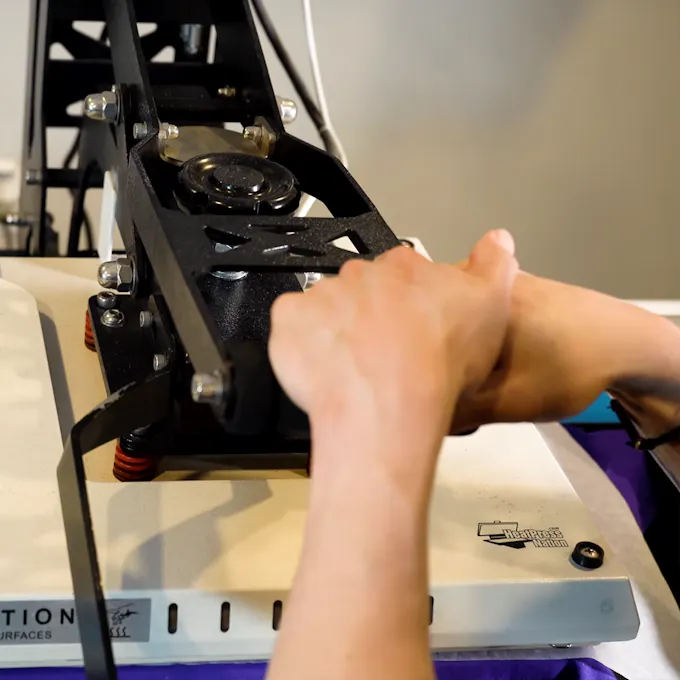 2. Press — heat press