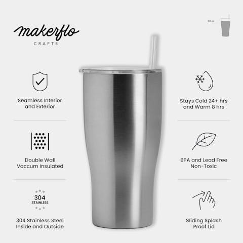 30oz Curve Tumbler (Stainless Steel) - Ninja Transfers