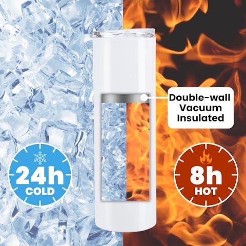 30oz Skinny Tumbler (Polycoated) - Ninja Transfers
