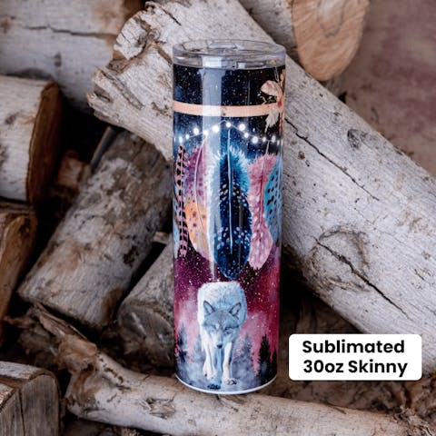 30oz Skinny Tumbler (Polycoated) - Ninja Transfers