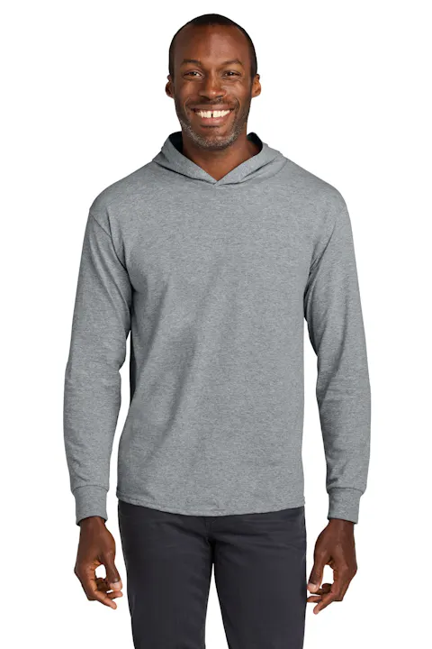 Jerzees 363LH Classics Unisex Cotton Long Sleeve Hooded T-Shirt