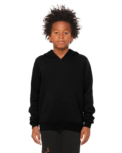 Bella + Canvas 3719Y Youth Sponge Fleece Pullover Hooded Sweatshirt
