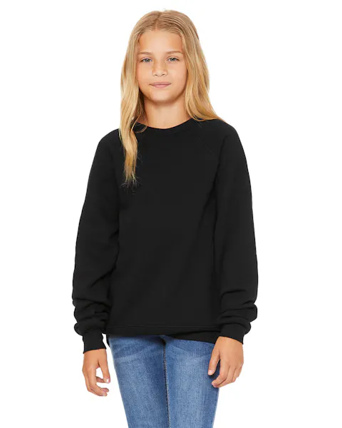 Bella + Canvas 3901Y Youth Sponge Fleece Raglan Sweatshirt