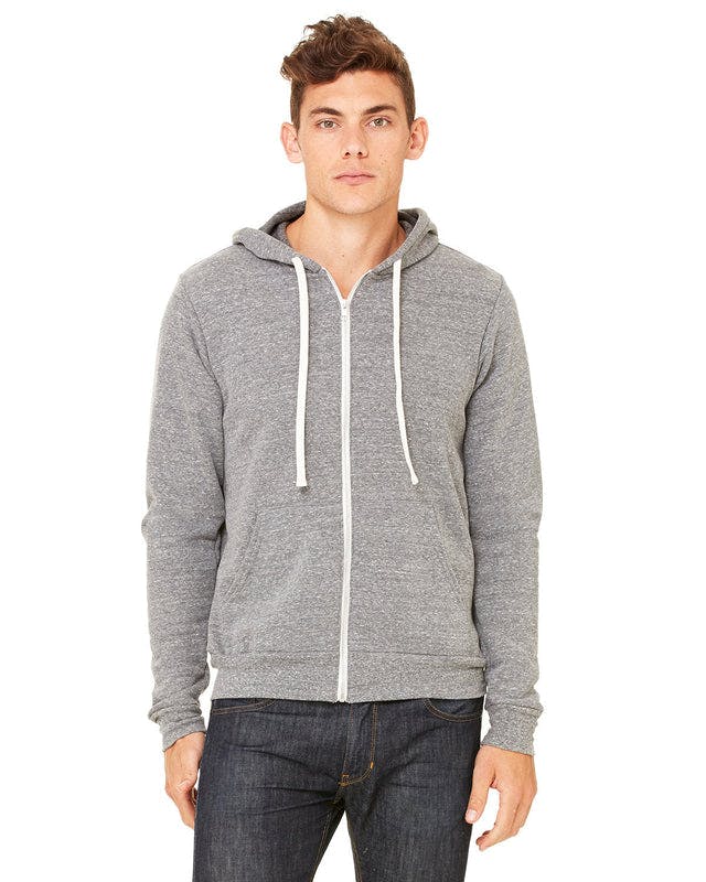 Bella + Canvas 3909 Unisex Triblend Sponge Fleece Full-Zip Hoodie