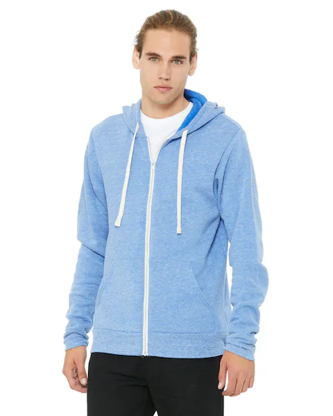 Bella + Canvas 3909 Unisex Triblend Sponge Fleece Full-Zip Hoodie