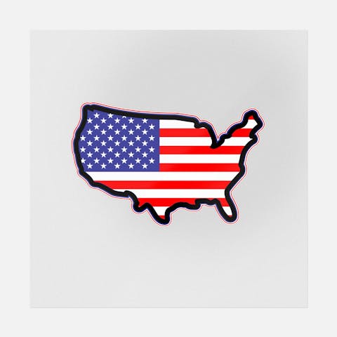 USA Map American Flag