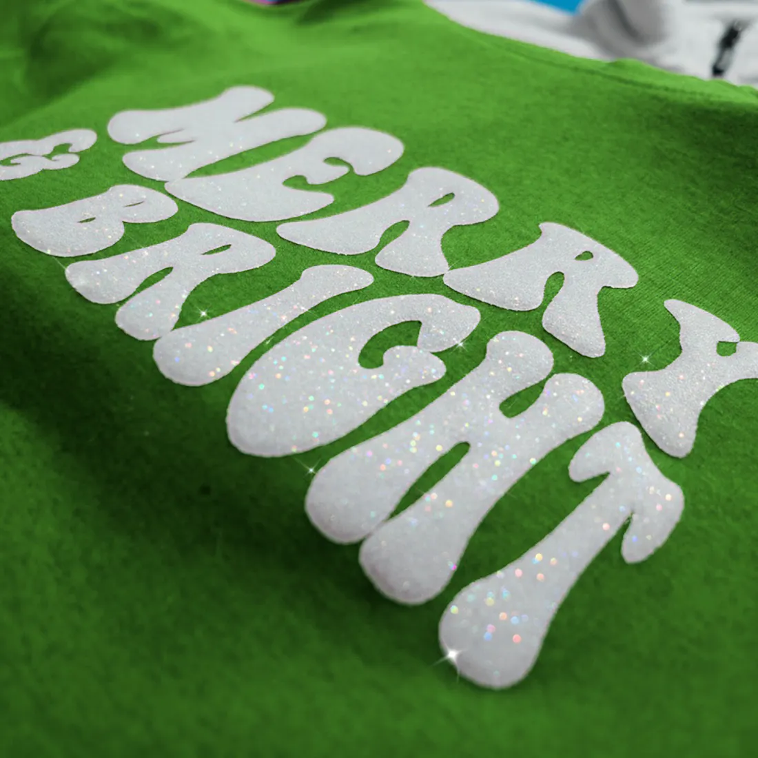 3D Glitter Puff Transfers - 1 Color Print