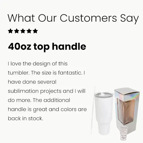 40oz Tumbler Sublimation Glitter Shimmer