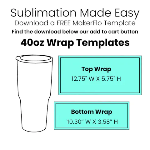 40oz Tumbler Sublimation Glitter Shimmer