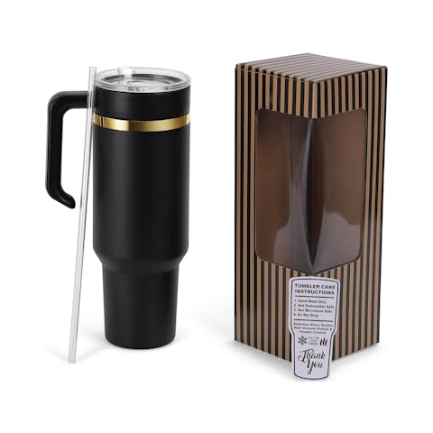 40oz Gold Plated Tumbler - Ninja Transfers