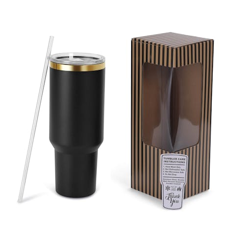 40oz Gold Plated Tumbler - Ninja Transfers