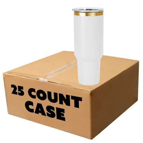 40oz Gold Plated Tumbler - Ninja Transfers