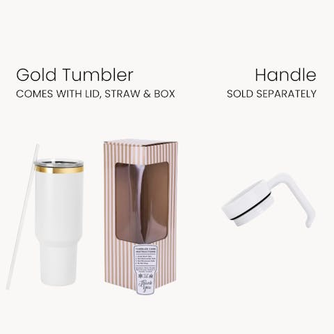 40oz Gold Plated Tumbler - Ninja Transfers