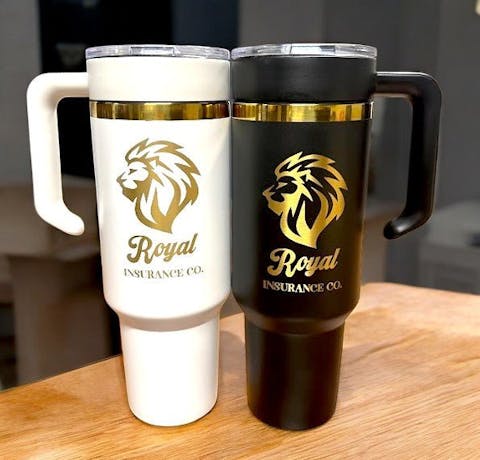 40oz Gold Plated Tumbler - Ninja Transfers