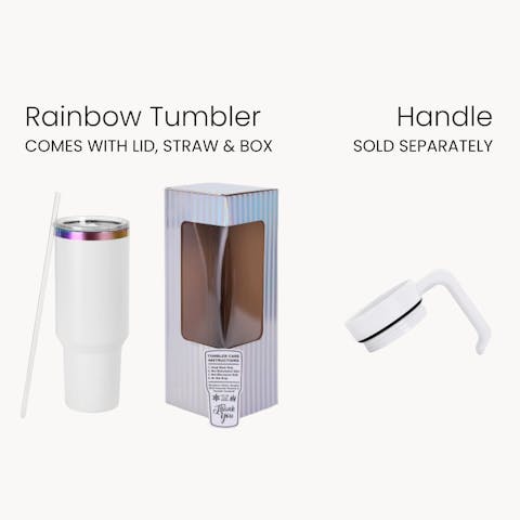 40oz Rainbow Plated Tumbler - Ninja Transfers