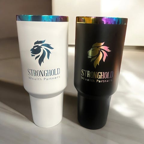 40oz Rainbow Plated Tumbler - Ninja Transfers