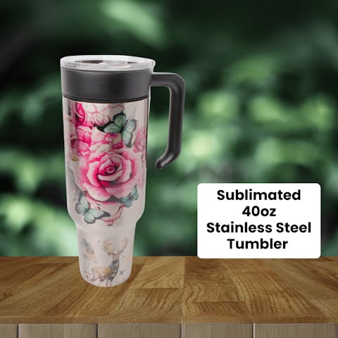40oz Tumbler Stainless Steel Sublimation - Ninja Transfers