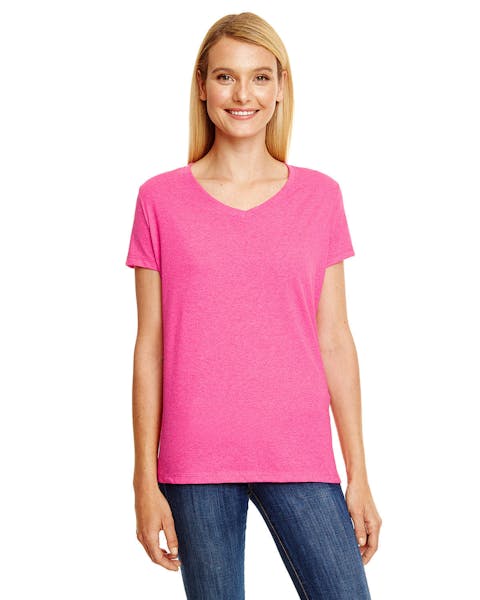 Hanes 42VT Ladies' X-Temp Triblend V-Neck T-Shirt