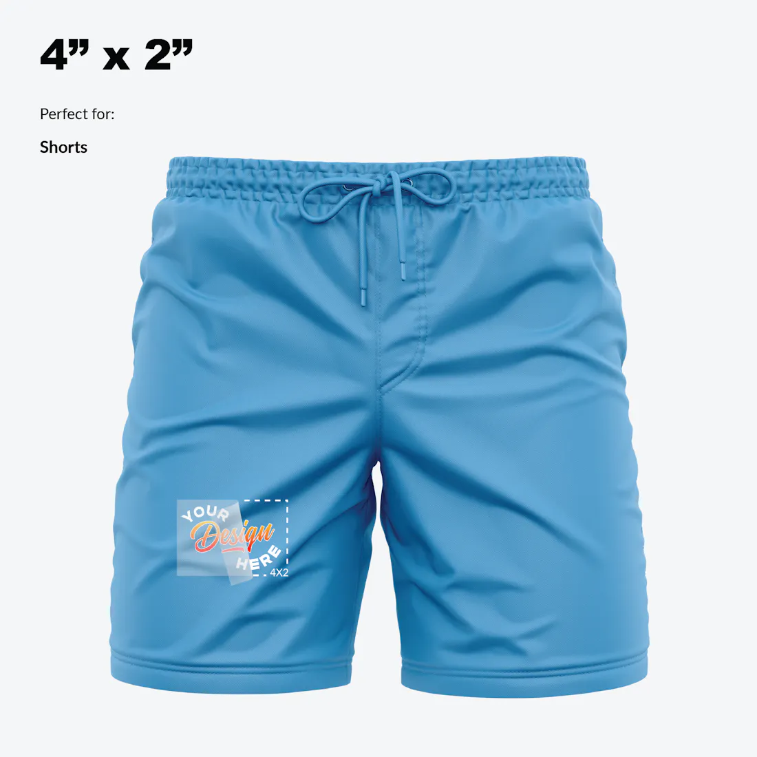 Transfers for shorts 4x2 inches