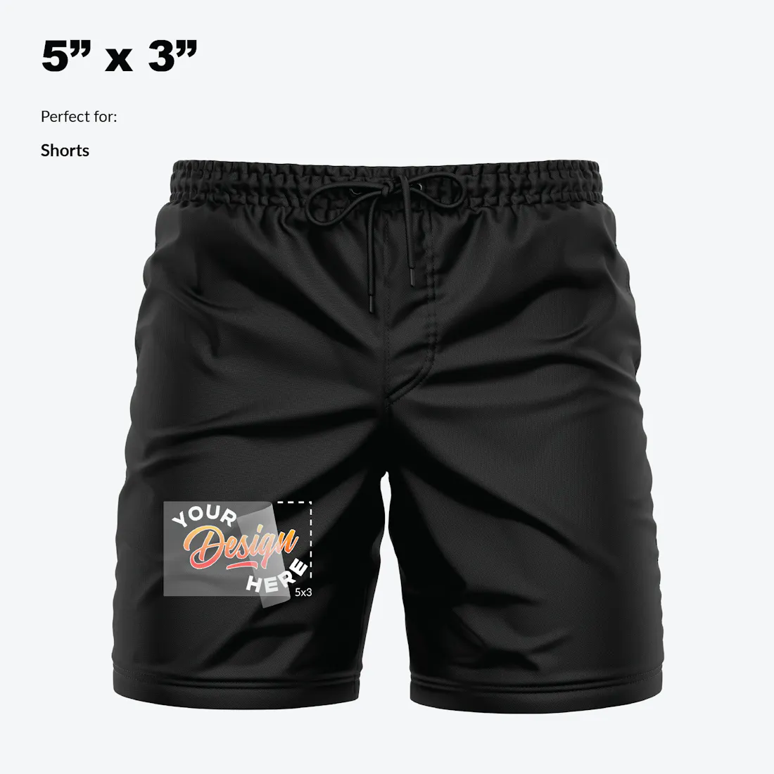 Transfers for shorts 5x3 inches