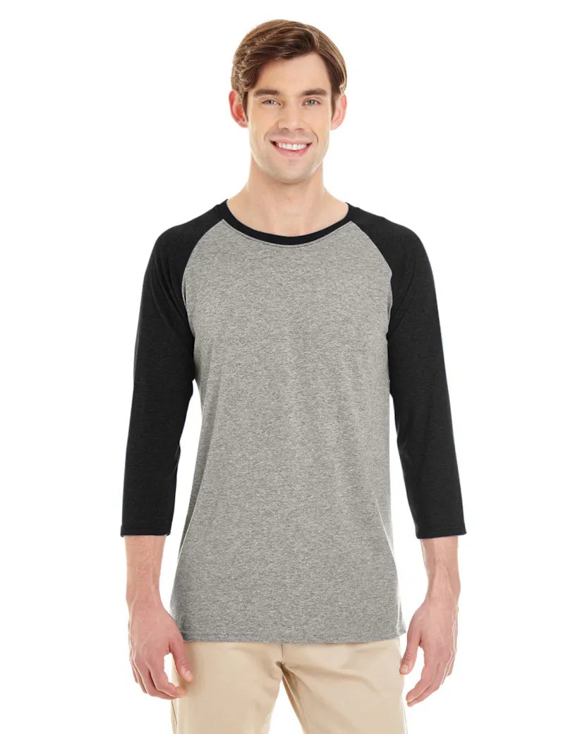 Jerzees 601RR Adult TRI-BLEND Baseball Raglan
