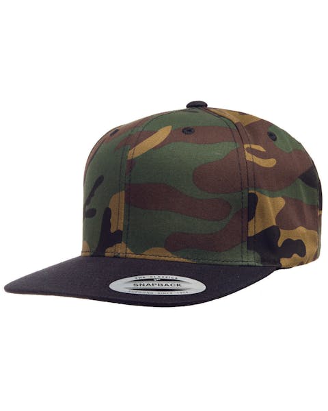 Yupoong 6089 Adult 6-Panel Structured Flat Visor ClassicSnapback