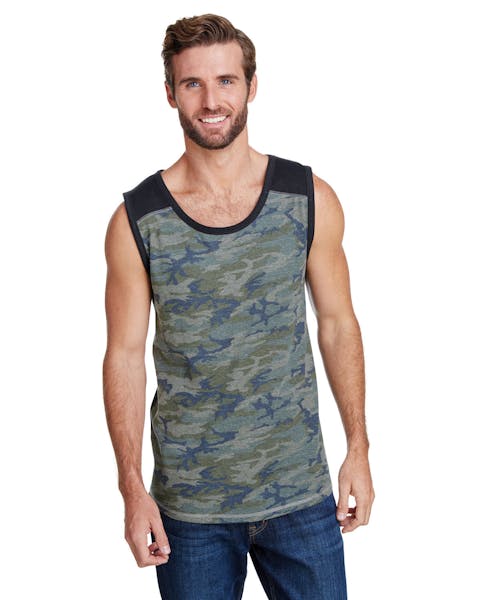 LAT 6919 Men's Contrast Back Tank