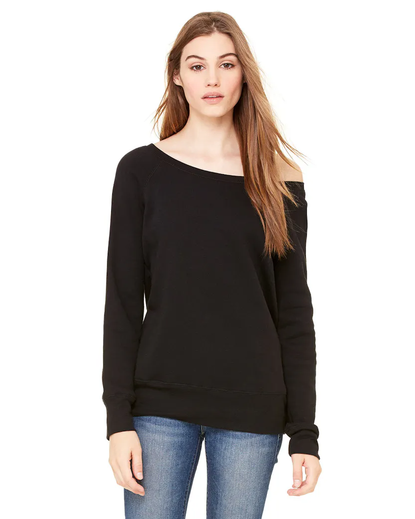 Bella + Canvas 7501 Ladies' Sponge Fleece Wide Neck Sweatshirt