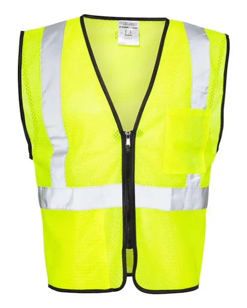 Kishigo 1537-1538 Double-Pocket Zippered Economy Class 2  Vest