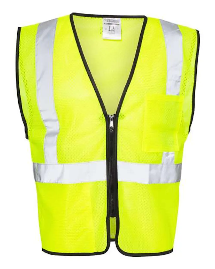 Kishigo 1537-1538 Double-Pocket Zippered Economy Class 2  Vest