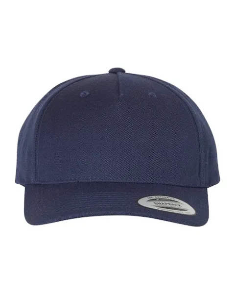 YP Classics 5789M Premium Five-Panel Curved Bill Snapback Cap