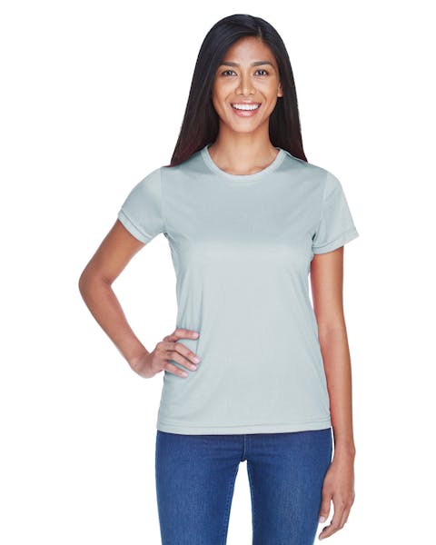 UltraClub 8420L Playera interlock de rendimiento deportivo fresco y seco para mujer