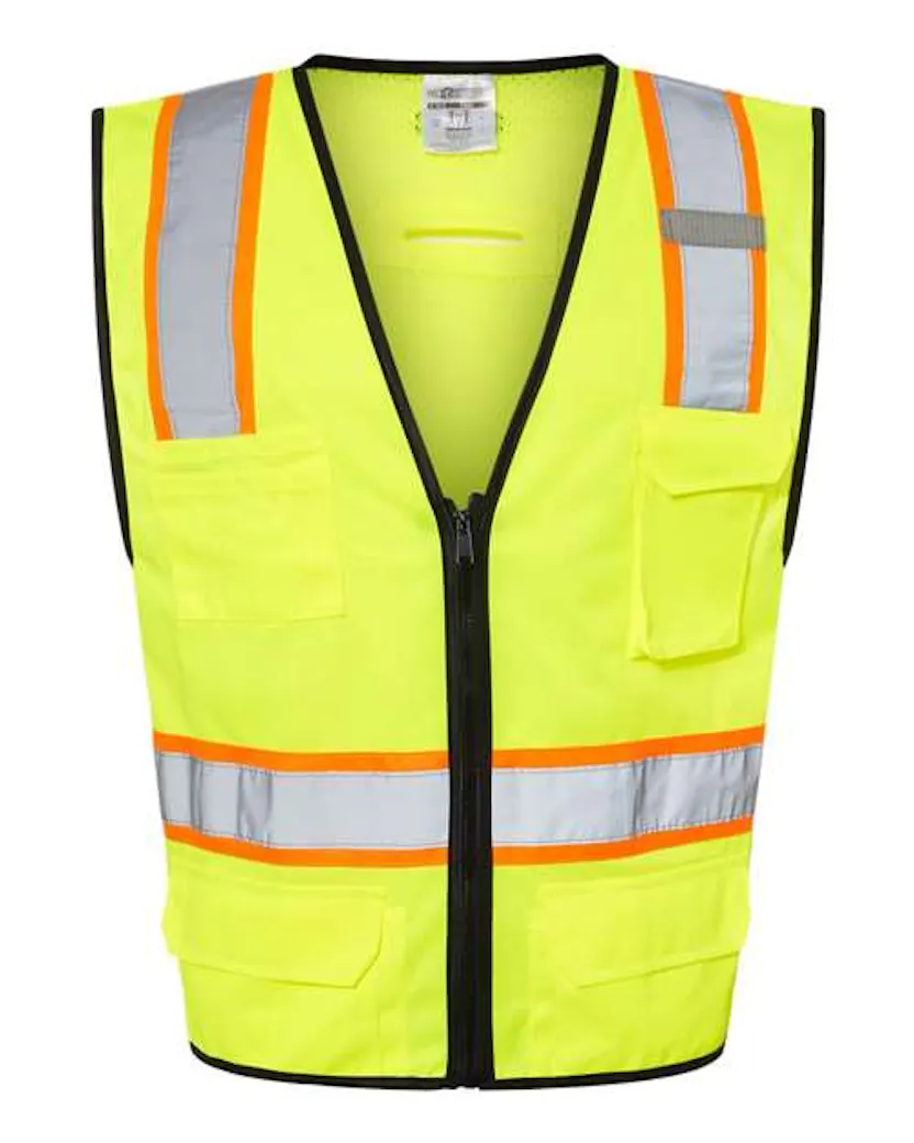 Kishigo 1580-1581 Unisex 6 Pocket Contrast Class 2 Vest