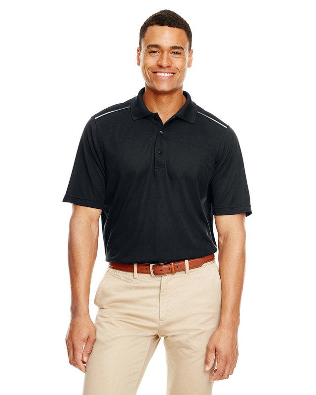 Core 365 88181R Men's Radiant Performance Piqu Polo withReflective Piping