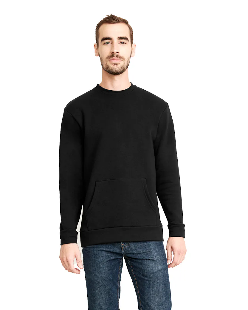 Next Level 9001 Unisex Long Sleeve Crew with Pocket